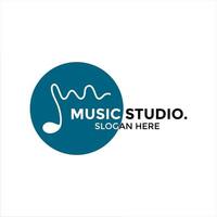 instrumentos musicales, varios diseños de logotipos de instrumentos musicales simples para jazz, pop, etc. diseños de logotipos de música vector