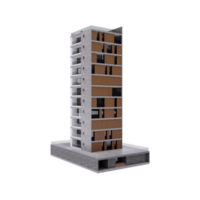 3d moderno edificio isolato png