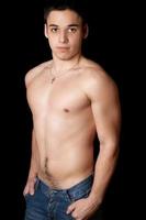 retrato, de, joven, guapo foto