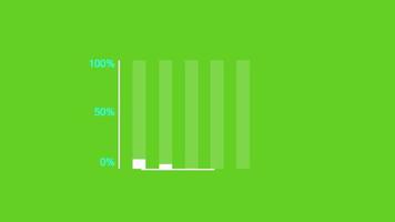 gráfico de animação gráfico de crescimento infográfico tela verde video