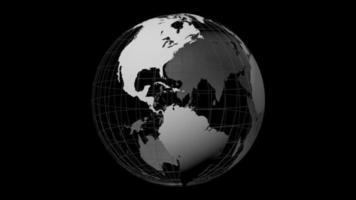 3D Earth with All Continents - Europe, Asia, Africa, South America, North America, Australia video