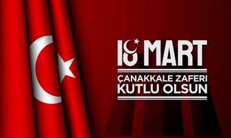 Canakkale Victory Day Background Design. Vector Illustration.