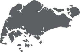 doodle desenho à mão livre do mapa de Cingapura. png