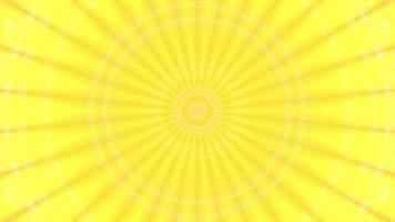 Yellow radial circular symmetry at center kaleidoscope pattern video