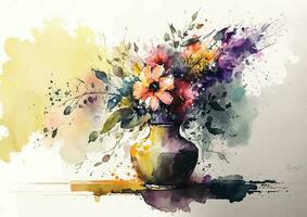 Blooming Botanicals Watercolor Flower Designs to Inspire vector