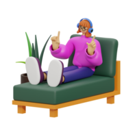 3d illustration relaxation music png