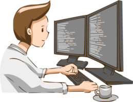 Software engineer png graphic clipart design