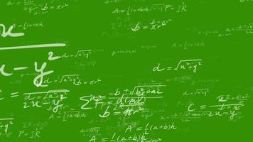 aleatória matemática equação Fórmula texto fundo ensino Engenharia, ensino equações e fórmulas fundos para ensino verde tela fundo animação video