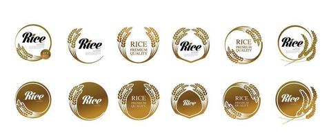Premium Rice great quality design concept  vector. vector
