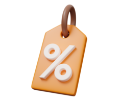 prijs label percentage 3d icoon png