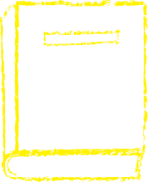 amarelo livro giz linha arte png