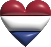 Países Bajos bandera corazón 3d. png