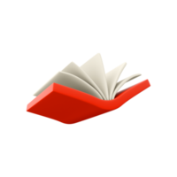 3d Renderização aberto livro, branco papel em branco Páginas e diário. 3d render aberto livro ícone. png