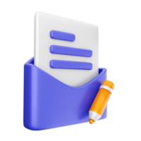 3d e-mail posta Messaggio Busta png