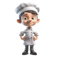 simpático 3d cocinero con comida bandeja ideal para buffet o abastecimiento servicios proyectos png transparente antecedentes