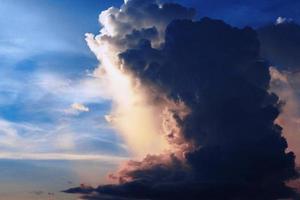 Beautiful twilight Skyscape with clouds and Blue sky in sunset photo