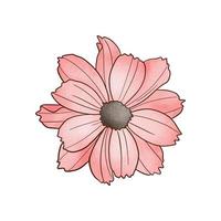 Ilustración de flor de acuarela foto