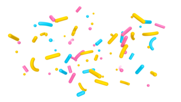 spruzzata colorata che cade illustrazione 3d png
