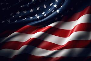 bandera de el unido estados de America . ai generado foto