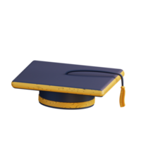 3D illustration of graduation cap png