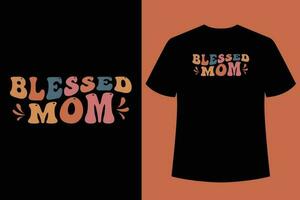 ondulado retro mamá camiseta diseño, tipografía camiseta diseño, mejor mamá camiseta diseño vector