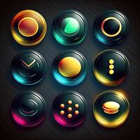 circle round game button photo