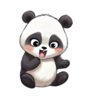 panda Pals carino cartone animato panda illustrazione png