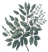aguarela verde sair. generativo ai png