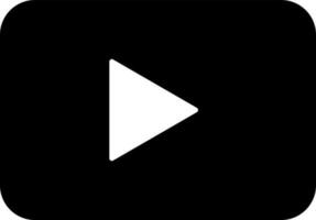 Illustration of youtube icon in flat style. vector