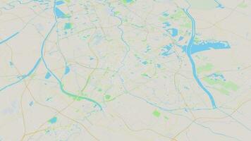Satellite tianjin carte Contexte boucle. filage autour Chine ville air images. sans couture panorama tournant plus de centre ville toile de fond. video