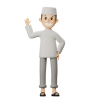 3d muçulmano personagem png
