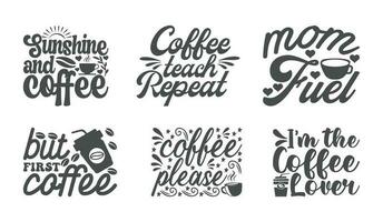 Coffee T shirt Design Bundle, Vector Coffee T shirt  design, Coffee shirt,  Coffee typography T shirt design Collection