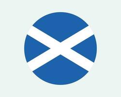 Escocia redondo bandera. escocés Scott circulo nacional nación bandera emblema azul blanco Reino Unido unido Reino gráfico clipart obra de arte símbolo firmar vector eps