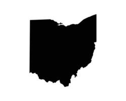 Ohio Oh Estados Unidos mapa vector