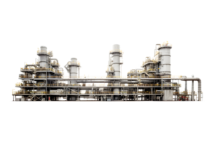 industriale pianta isolato su un' trasparente sfondo, olio e gas industria, raffineria fabbrica, petrolchimico pianta la zona png