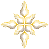 luxo ouro floral enfeite png
