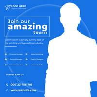 PSD join our amazing team job vacancy social media post template
