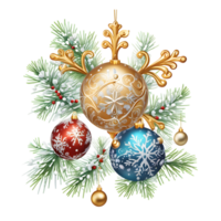 Noël décoration ornement, content Noël conception , génératif ai png