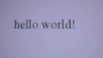 Hello world Flying from blur video
