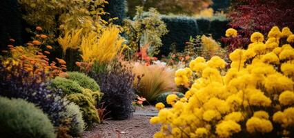 Beautiful garden landscape photo
