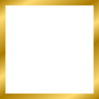 goud glimmend gloeiend wijnoogst plein kader met schaduwen geïsoleerd Aan wit achtergrond. goud realistisch plein grens. illustratie png