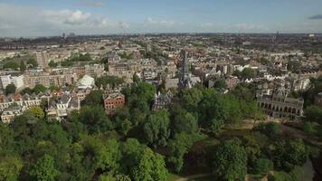 antenne panoramisch visie van Amsterdam, Nederland video