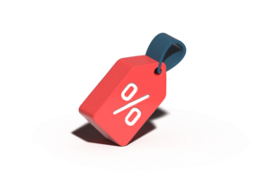 uitverkoop en percentage 3d label PNG