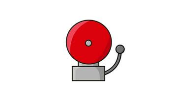 animated video in the form of an alarm bell on white background