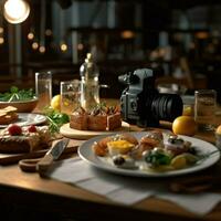 fotorrealista profesional comida comercial fotografía foto