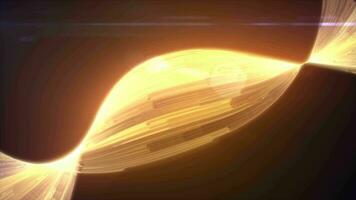 Abstract yellow orange glowing flying waves from lines energy magical background video