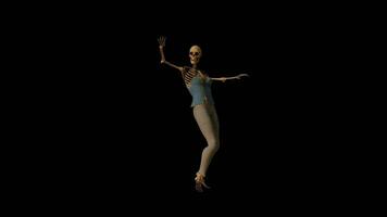 esqueleto dança animação video