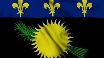 Guadeloupe winken Flagge realistisch Animation Video