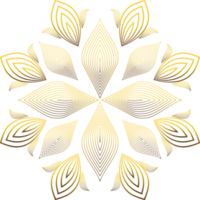 luxo dourado flor pétala png
