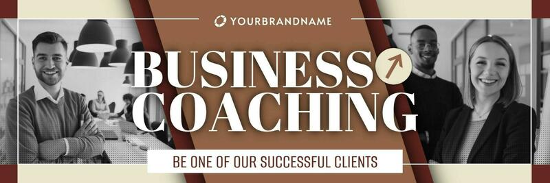 Modern Business Classic Brown Magenta Season for Business Coach Twitter Header
